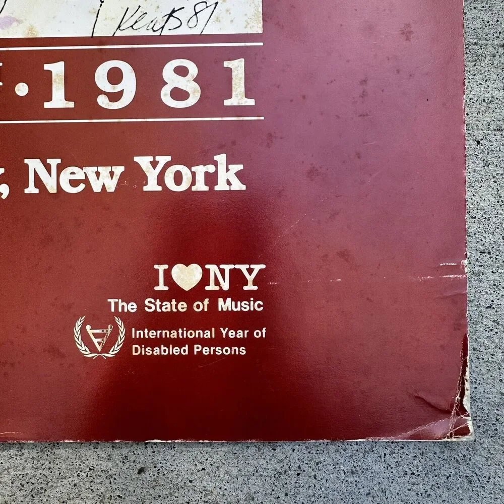 Harvest of Music‎ Festival Event Poster 1981 Empire State Plaza Albany NY Keats
